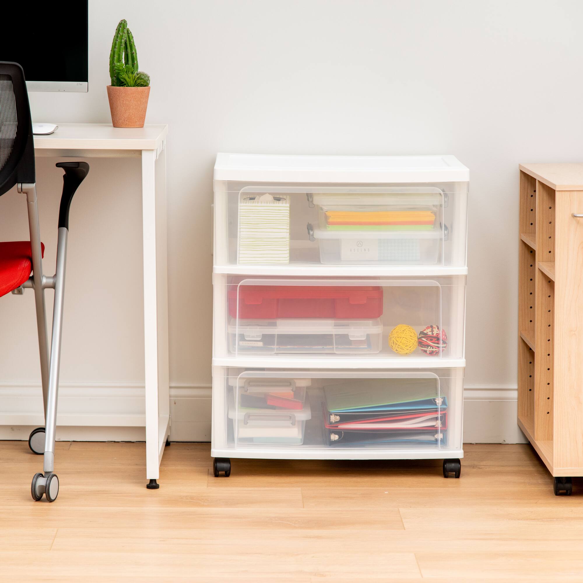 Iris® 3 Drawer Rolling Storage Cart